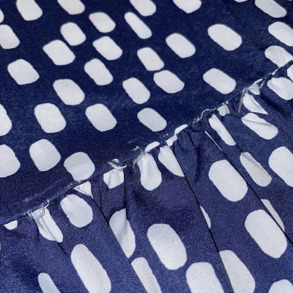 Blue & White Abstract Pattern Dress - Picture 4 of 4